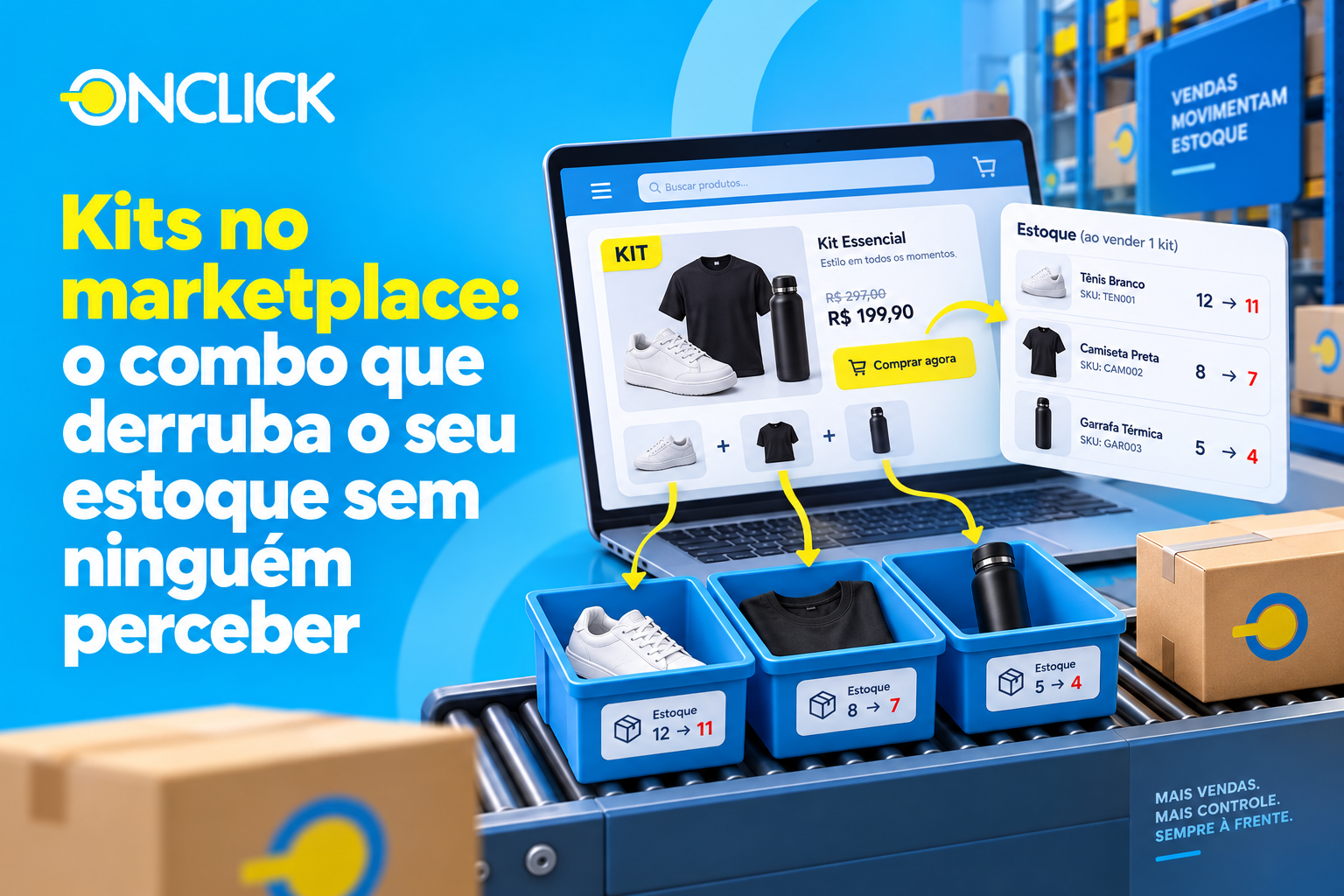Kits no marketplace: o combo que derruba o seu estoque sem ninguém perceber